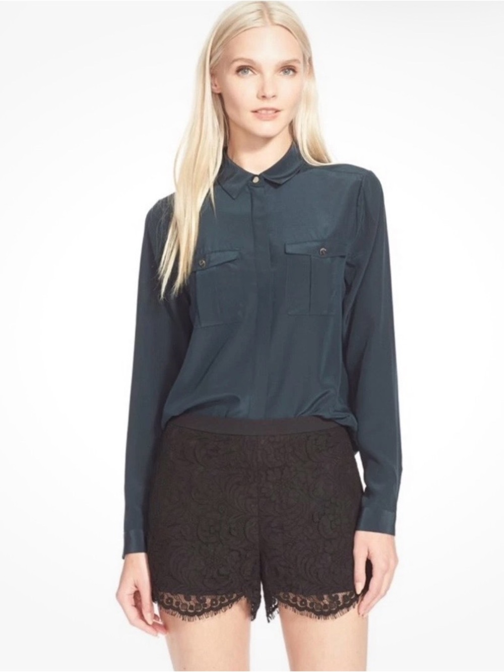 Ted Baker London Dark Green 100% Silk Shirt - Picture 5 of 8